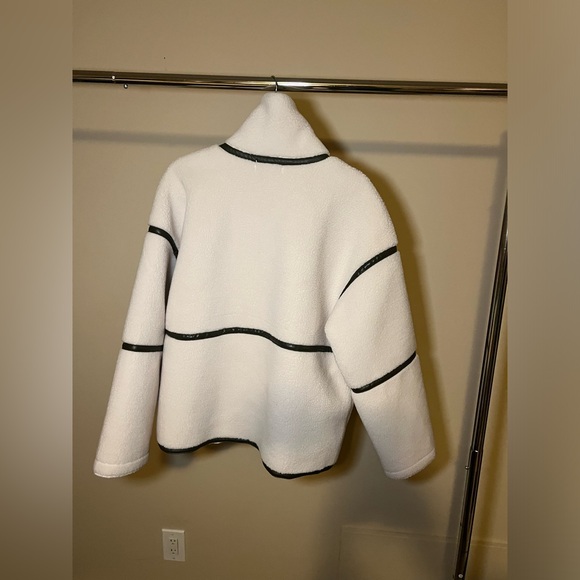 Faux shearling JCL aviator jacket with contrast trim, size M/L (worn once only) - Picture 8 of 11